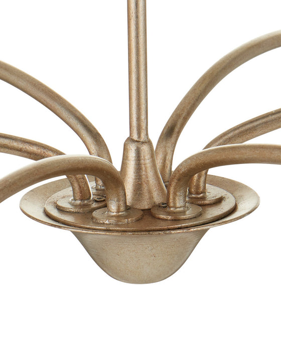 Currey and Company - 9000-1480 - Six Light Chandelier - Lardner - Champagne