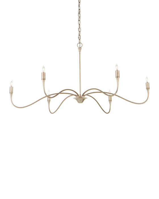 Currey and Company - 9000-1480 - Six Light Chandelier - Lardner - Champagne