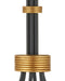 Currey and Company - 9000-1481 - Six Light Chandelier - Lawton - Satin Black / Contemporary Gold Leaf