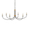 Currey and Company - 9000-1481 - Six Light Chandelier - Lawton - Satin Black / Contemporary Gold Leaf