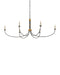 Currey and Company - 9000-1481 - Six Light Chandelier - Lawton - Satin Black / Contemporary Gold Leaf