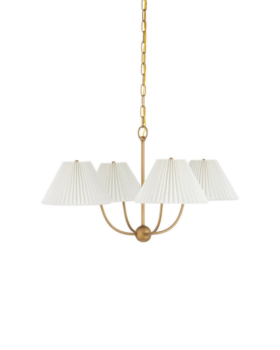 Currey and Company - 9000-1482 - Four Light Chandelier - Cedric - Brass