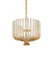 Currey and Company - 9000-1484 - Three Light Chandelier - Faraday - Brushed Brass / Clear