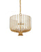 Currey and Company - 9000-1484 - Three Light Chandelier - Faraday - Brushed Brass / Clear
