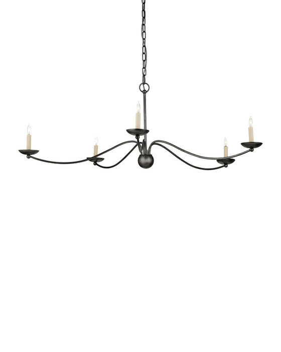 Currey and Company - 9000-1485 - Five Light Chandelier - Franz - Black