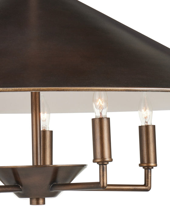 Currey and Company - 9000-1489 - Five Light Chandelier - Barnaba - Brushed Brown / Off-White
