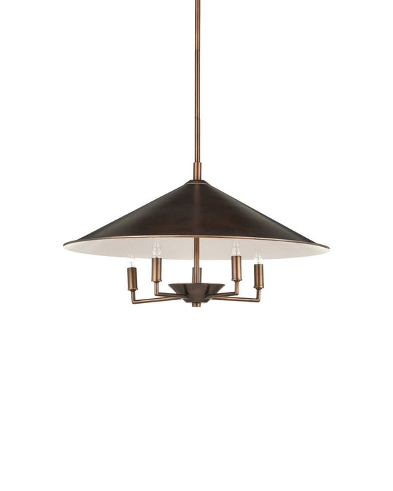 Currey and Company - 9000-1489 - Five Light Chandelier - Barnaba - Brushed Brown / Off-White