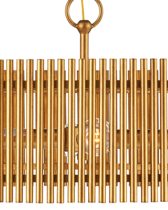 Currey and Company - 9000-1490 - Four Light Chandelier - Lavenham - Brushed Brass