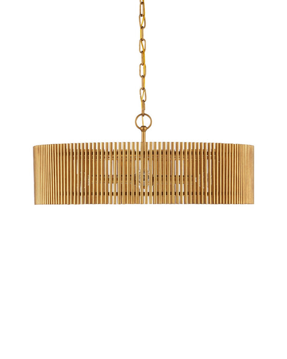 Currey and Company - 9000-1490 - Four Light Chandelier - Lavenham - Brushed Brass