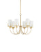Currey and Company - 9000-1491 - Six Light Chandelier - Macklin - Brass / White
