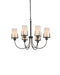Currey and Company - 9000-1492 - Six Light Chandelier - Macklin - Oil Rubbed Bronze / White
