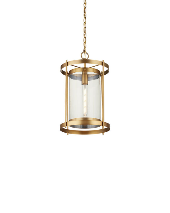 Currey and Company - 9000-1493 - One Light Pendant - Pippin - Antique Brass / Clear