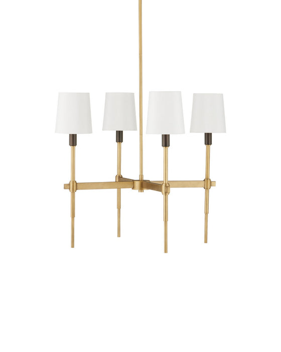 Currey and Company - 9000-1494 - Four Light Chandelier - Grigsby - Antique Brass / Bronze