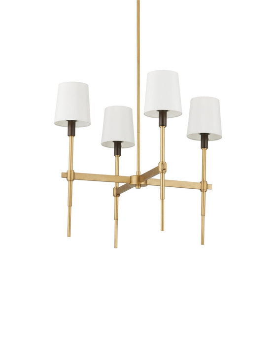Currey and Company - 9000-1494 - Four Light Chandelier - Grigsby - Antique Brass / Bronze