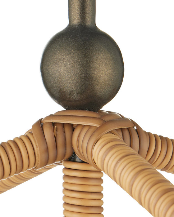Currey and Company - 9500-0028 - One Light Outdoor Lantern - Denison - Natural / Bronze / Frosted White