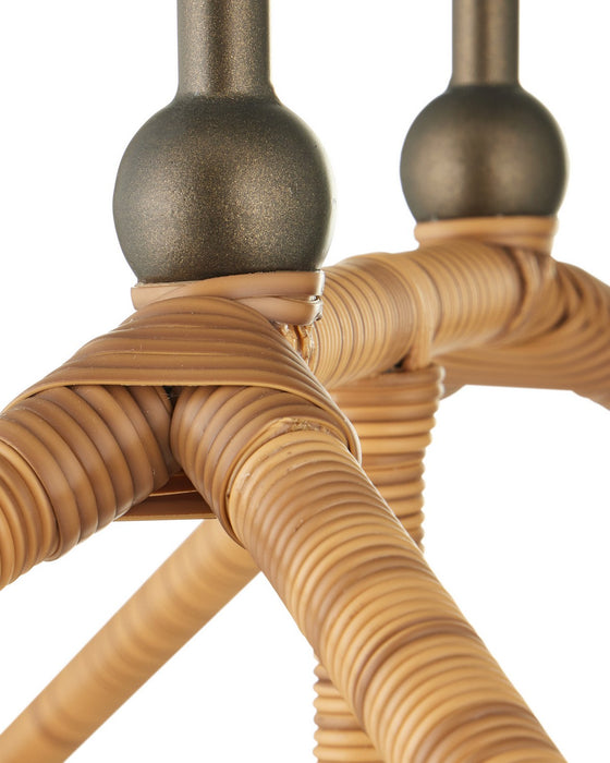 Currey and Company - 9500-0030 - Two Light Outdoor Lantern - Denison - Natural / Bronze / Frosted White