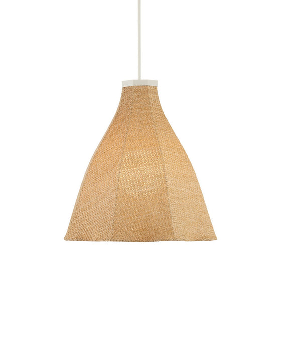 Currey and Company - 9500-0031 - One Light Outdoor Pendant - Cabo - Natural / Cream / White