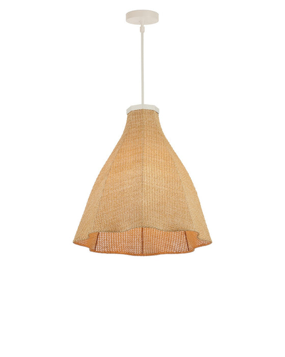 Currey and Company - 9500-0031 - One Light Outdoor Pendant - Cabo - Natural / Cream / White
