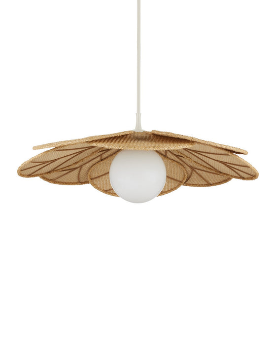 Currey and Company - 9500-0032 - One Light Outdoor Pendant - Cabo - Natural / Cream / White