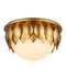 Currey and Company - 9999-0091 - LED Flush Mount - Paestum - Antique Gold Leaf / Antique Gold / Sugar White
