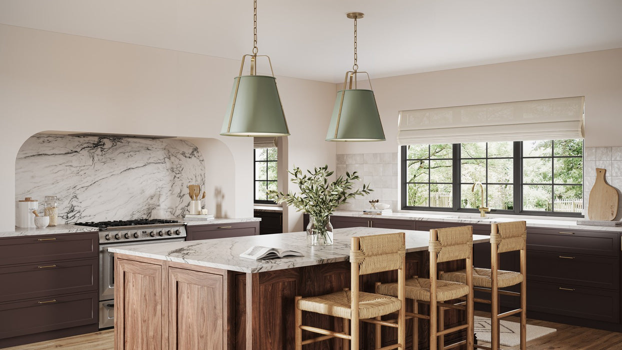 Kichler - 52711HGN - Two Light Pendant - Etcher - HERITAGE GREEN