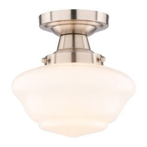 Vaxcel - C0351 - One Light Semi-Flush Mount - Eastgate - Satin Nickel