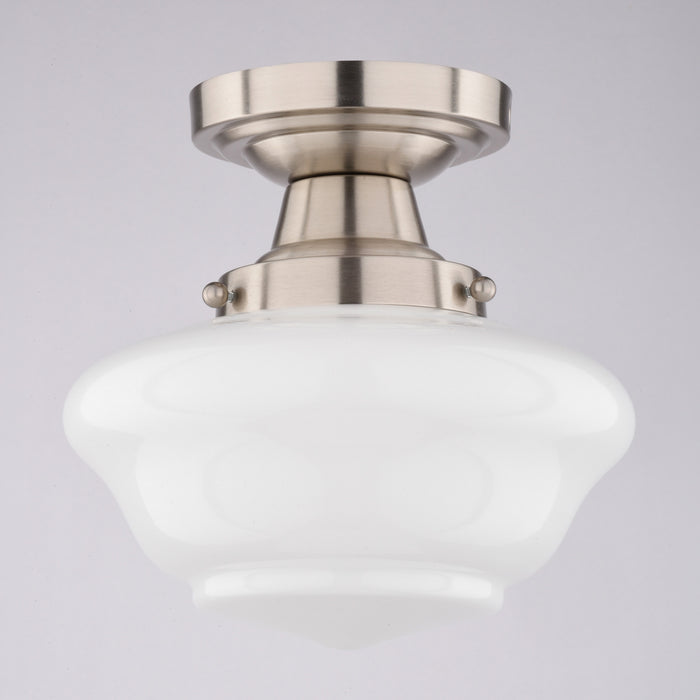 Vaxcel - C0351 - One Light Semi-Flush Mount - Eastgate - Satin Nickel