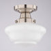 Vaxcel - C0351 - One Light Semi-Flush Mount - Eastgate - Satin Nickel