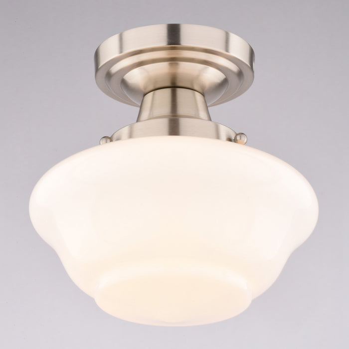 Vaxcel - C0351 - One Light Semi-Flush Mount - Eastgate - Satin Nickel