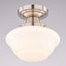 Vaxcel - C0351 - One Light Semi-Flush Mount - Eastgate - Satin Nickel
