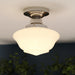 Vaxcel - C0351 - One Light Semi-Flush Mount - Eastgate - Satin Nickel