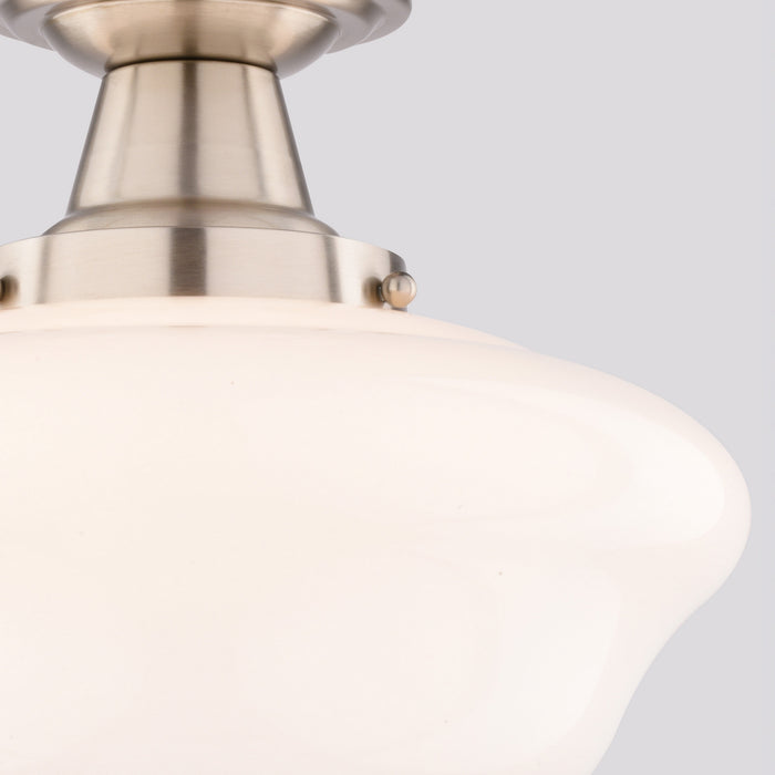Vaxcel - C0352 - One Light Semi-Flush Mount - Eastgate - Satin Nickel