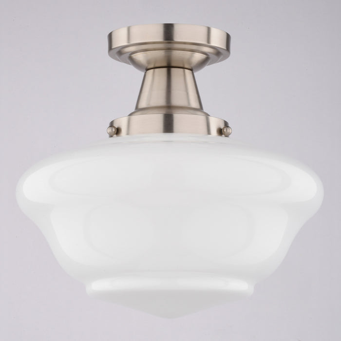 Vaxcel - C0352 - One Light Semi-Flush Mount - Eastgate - Satin Nickel