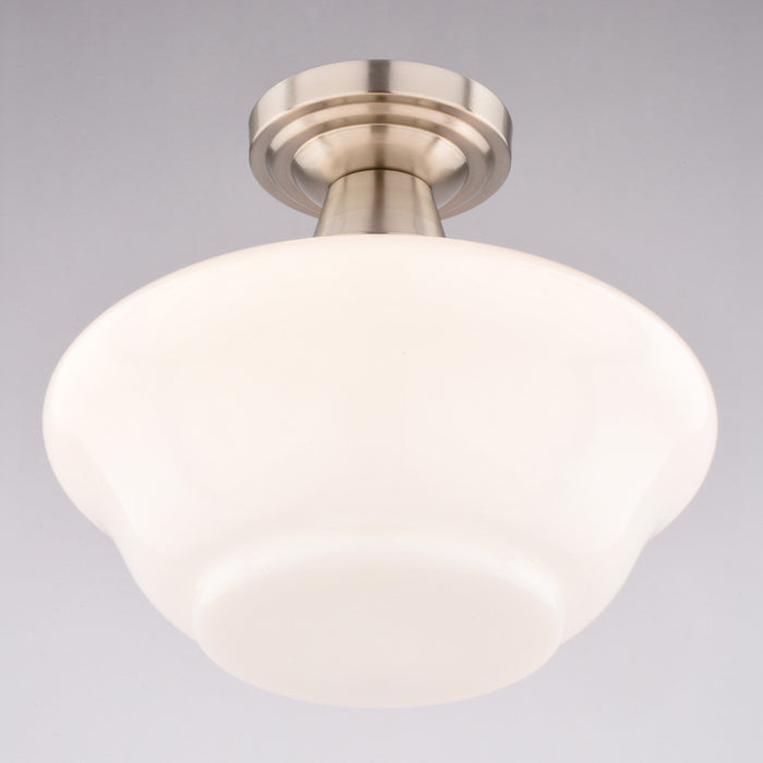 Vaxcel - C0352 - One Light Semi-Flush Mount - Eastgate - Satin Nickel