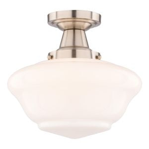 Vaxcel - C0352 - One Light Semi-Flush Mount - Eastgate - Satin Nickel
