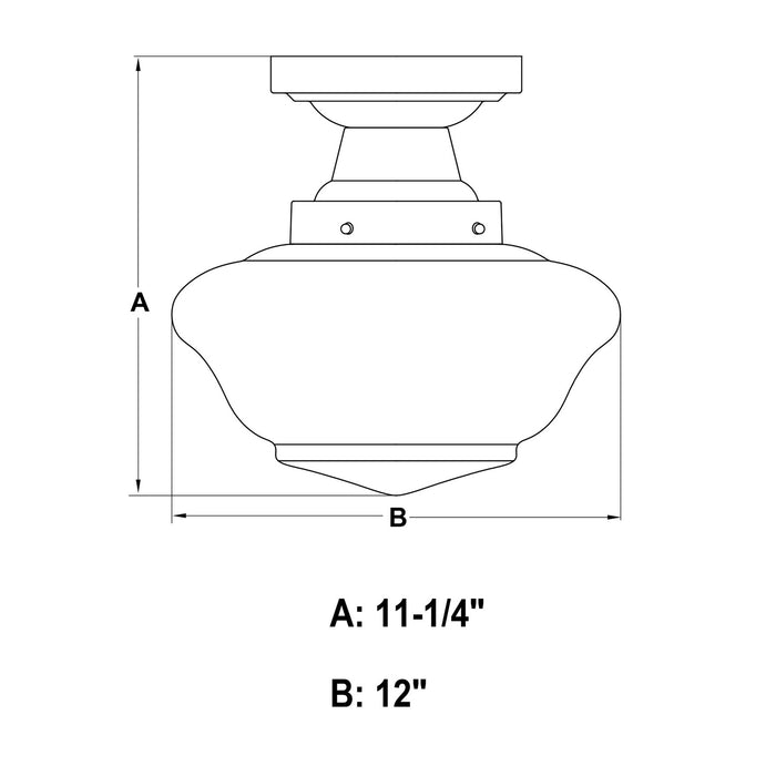 Vaxcel - C0352 - One Light Semi-Flush Mount - Eastgate - Satin Nickel