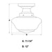 Vaxcel - C0352 - One Light Semi-Flush Mount - Eastgate - Satin Nickel