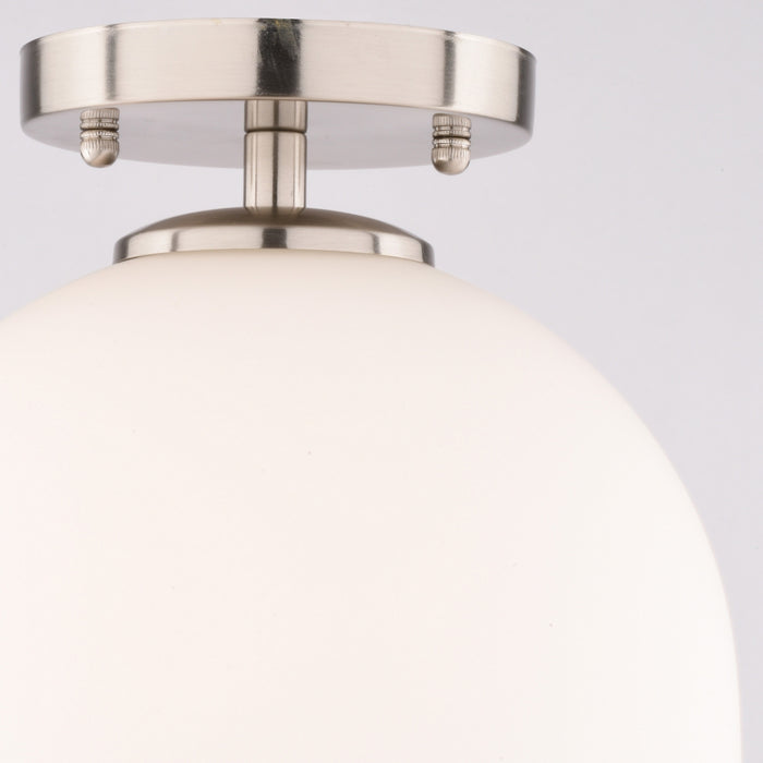 Vaxcel - C0353 - One Light Semi-Flush Mount - Shelby - Satin Nickel