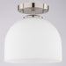 Vaxcel - C0353 - One Light Semi-Flush Mount - Shelby - Satin Nickel