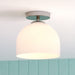 Vaxcel - C0353 - One Light Semi-Flush Mount - Shelby - Satin Nickel