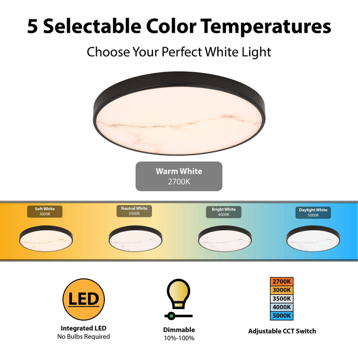 Vaxcel - C0354 - LED Flush Mount - Aurelia - Matte Black