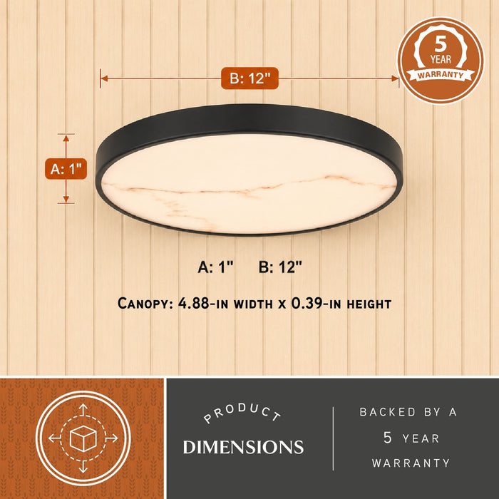 Vaxcel - C0354 - LED Flush Mount - Aurelia - Matte Black