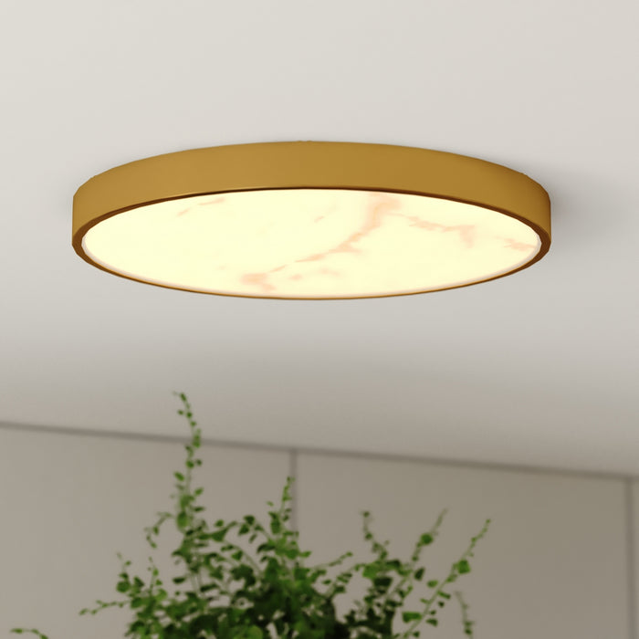 Vaxcel - C0355 - LED Flush Mount - Aurelia - Brushed Brass