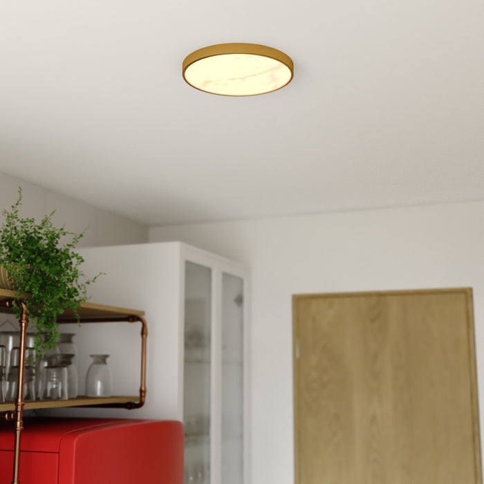 Vaxcel - C0355 - LED Flush Mount - Aurelia - Brushed Brass