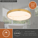 Vaxcel - C0355 - LED Flush Mount - Aurelia - Brushed Brass