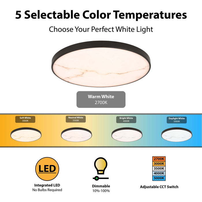 Vaxcel - C0356 - LED Flush Mount - Aurelia - Matte Black