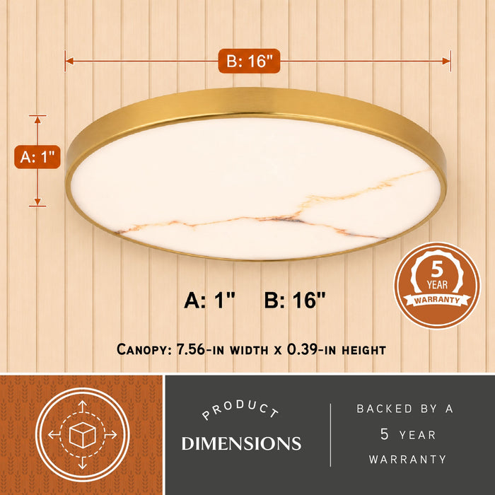 Vaxcel - C0357 - LED Flush Mount - Aurelia - Brushed Brass