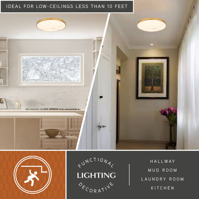 Vaxcel - C0357 - LED Flush Mount - Aurelia - Brushed Brass
