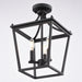 Vaxcel - C0377 - Three Light Semi-Flush Mount - Cottage Grove - Matte Black