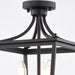 Vaxcel - C0377 - Three Light Semi-Flush Mount - Cottage Grove - Matte Black